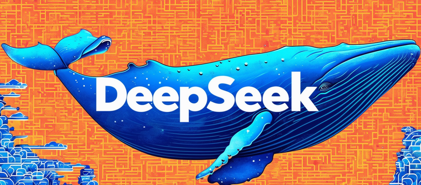 AI generated image of Deepseek logo, a whale