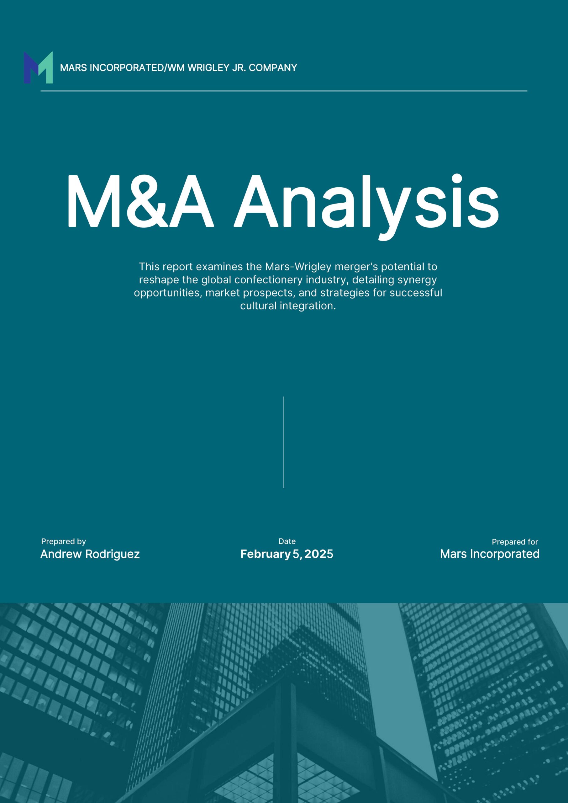 Mars-Wrigley Merger Analysis