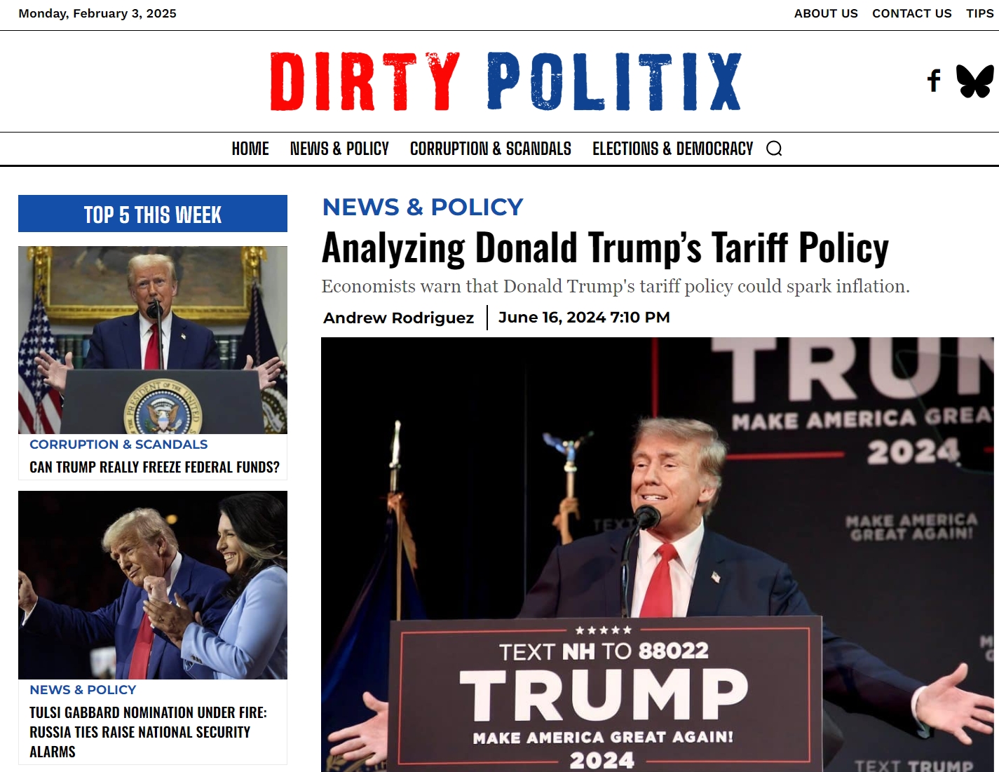 Political News Website